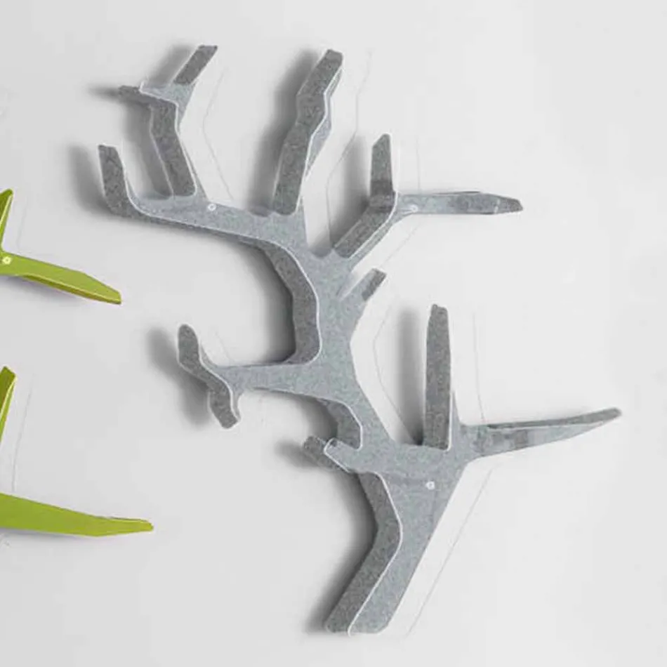 Nástěnná police z plexiskla s háčky na kabáty vyrobená v Itálii - neon Viadurini