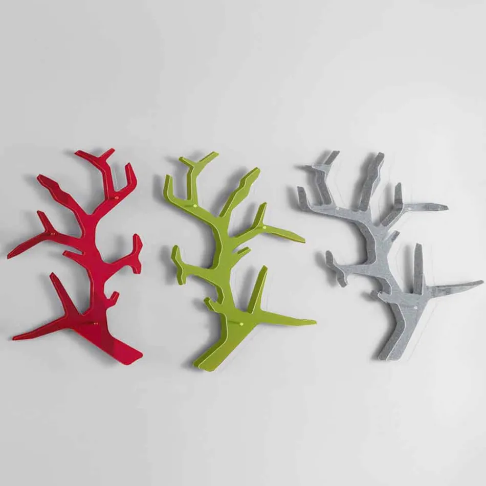 Nástěnná police z plexiskla s háčky na kabáty vyrobená v Itálii - neon Viadurini