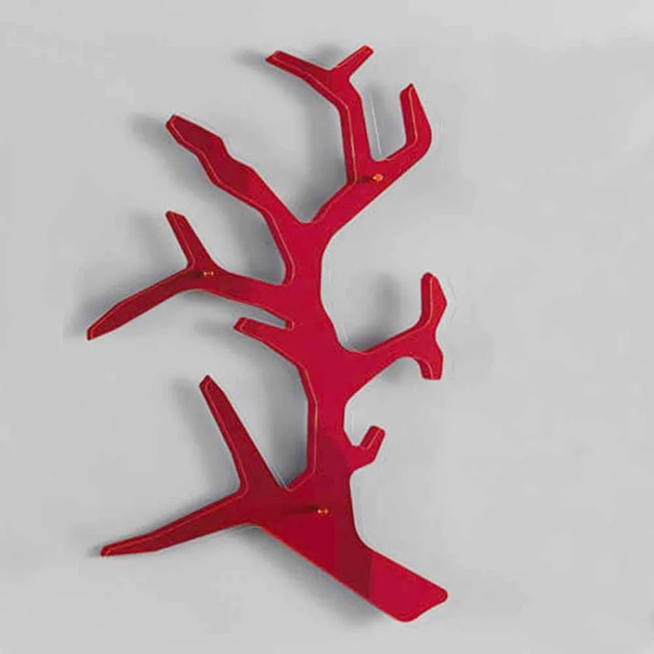 Nástěnná police z plexiskla s háčky na kabáty vyrobená v Itálii - neon Viadurini