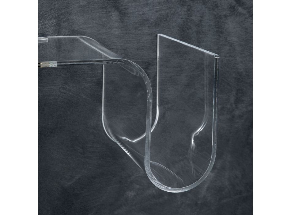 Designová police z průhledného akrylového křišťálu Made in Italy - Teride Viadurini
