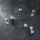 Designová police z průhledného akrylového křišťálu Made in Italy - Teride Viadurini