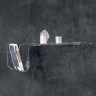 Designová police z průhledného akrylového křišťálu Made in Italy - Teride Viadurini
