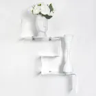 Transparentní police na předměty z plexiskla Made in Italy - Mufasa Viadurini