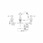 Tříotvorový mixér pro bidet v mosazném klasickém designu vyrobený v Itálii - Shelly Viadurini
