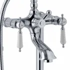 Sloupová baterie pro vanu se sprchou v mosazi vyrobené v Itálii - Shelly Viadurini