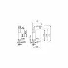 Designový koupelnový bidetový mixér z mosazi bez odtoku vyrobený v Itálii - Panela Viadurini