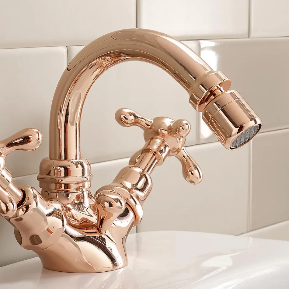 Vintage designová jednootvorová bidetová baterie z mosazi Made in Italy - Klarisa Viadurini