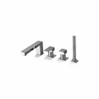 Vyrobená v Itálii Designová mosazná čtyřotvorová vanová baterie - Panela Viadurini