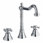 Klasická 3-otvorová baterie pro umyvadlo z mosazi vyrobené v Itálii - Lisca Viadurini