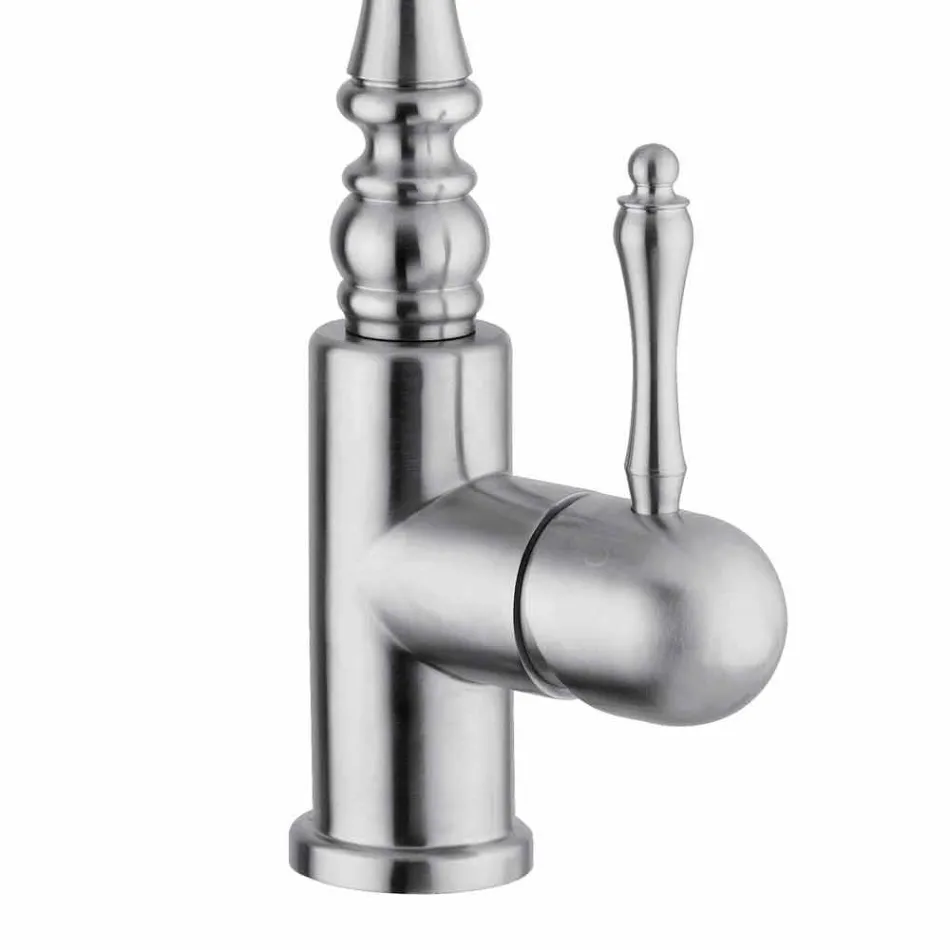 Klasická nerezová kuchyňská dřezová baterie vyrobená v Itálii - dárek Viadurini