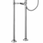 Klasický mixér na podlahovou vanu z mosazi vyrobený v Itálii - Panico Viadurini