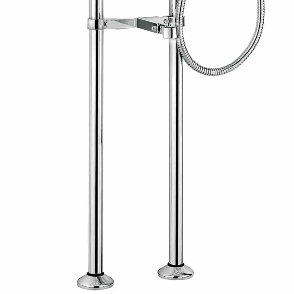 Klasický mixér na podlahovou vanu z mosazi vyrobený v Itálii - Panico Viadurini