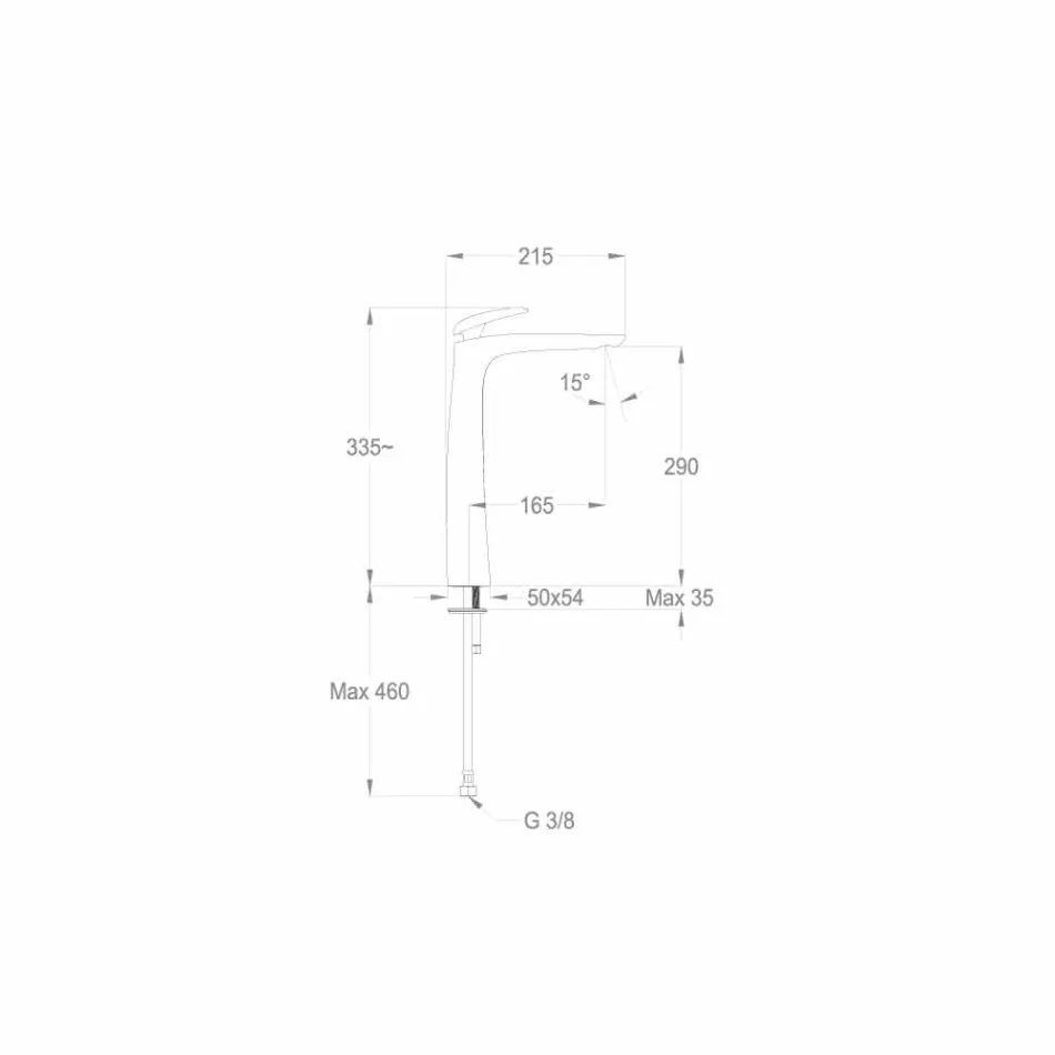 Designový mixér pro umyvadlo z mosazi vyrobené v Itálii - Filipo Viadurini