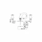 Tříotvorová umyvadlová baterie v mosazi klasického designu vyrobená v Itálii - Lisca Viadurini