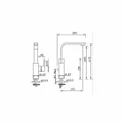 Umyvadlová baterie s vysokým otočným výtokem vyrobená v Itálii - Panela Viadurini