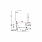 Umyvadlová baterie s výtokem 170 mm, středová vzdálenost Vyrobeno v Itálii - Medida Viadurini