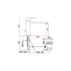 Koupelnová umyvadlová baterie s výtokem 170 mm středová vzdálenost Made in Italy - Medida Viadurini