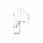 Umyvadlová baterie v chromované mosazi, moderní design vyrobený v Itlay - Liro Viadurini