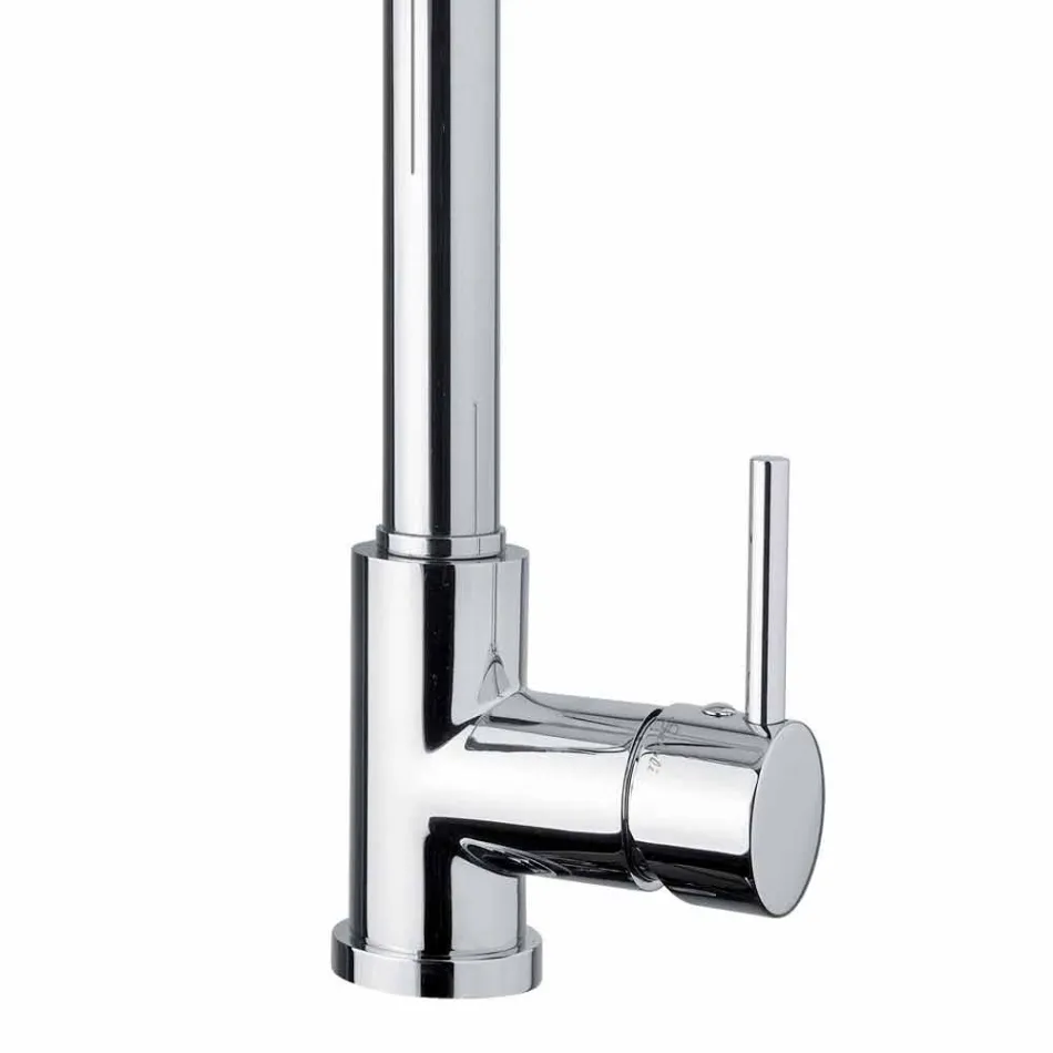 Nastavitelná mosazná kuchyňská umyvadlová baterie s pružinou vyrobená v Itálii - Keope Viadurini