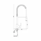 Kuchyňská dřezová baterie s nastavitelnou mosaznou trubkou vyrobenou v Itálii - Cory Viadurini