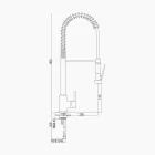 Chrome mosazná kuchyňská dřezová baterie se sprchou vyrobená v Itálii - Kondor Viadurini