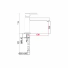 Mosazná umyvadlová baterie s výtokem 170 mm, středová vzdálenost Vyrobeno v Itálii - Ermia Viadurini