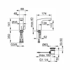 Moderní umyvadlová baterie s infračerveným senzorem z chromovaného kovu - Gonzo Viadurini