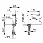 Moderní umyvadlová baterie s infračerveným senzorem z chromovaného kovu - Gonzo Viadurini