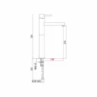 Rozšířená umyvadlová baterie z mosazi bez odtoku Made in Italy - Ermia Viadurini