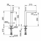 Moderní koupelnová umyvadlová baterie v chromovém provedení - Girino Viadurini