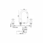 Moderní baterie pro umyvadlo s odtokem v mosazi chrom Made in Italy - Liro Viadurini