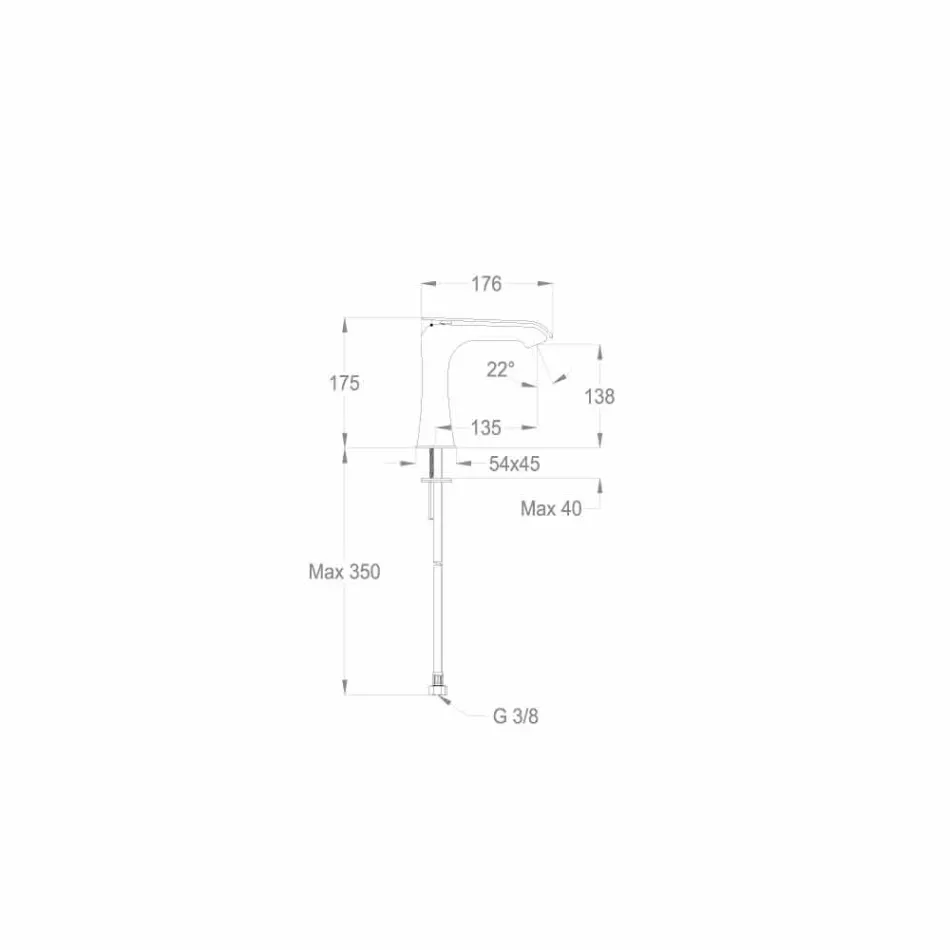 Moderní mosazná umyvadlová baterie vyrobená v Itálii - Bonina Viadurini