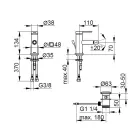 Jednopáková bidetová baterie s plochým designem v pochromované mosazi - Agenore Viadurini