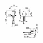 Páková baterie s moderním designem pro umyvadlo v koupelně chromová povrchová úprava - Gonzo Viadurini