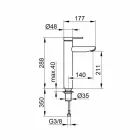 Páková směšovací baterie s kovovým umyvadlem v moderním designu - Zanio Viadurini