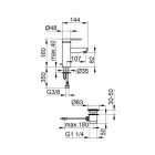 Páková směšovací baterie s kovovým umyvadlem v moderním designu - Zanio Viadurini