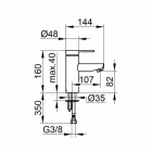 Páková směšovací baterie s kovovým umyvadlem v moderním designu - Zanio Viadurini