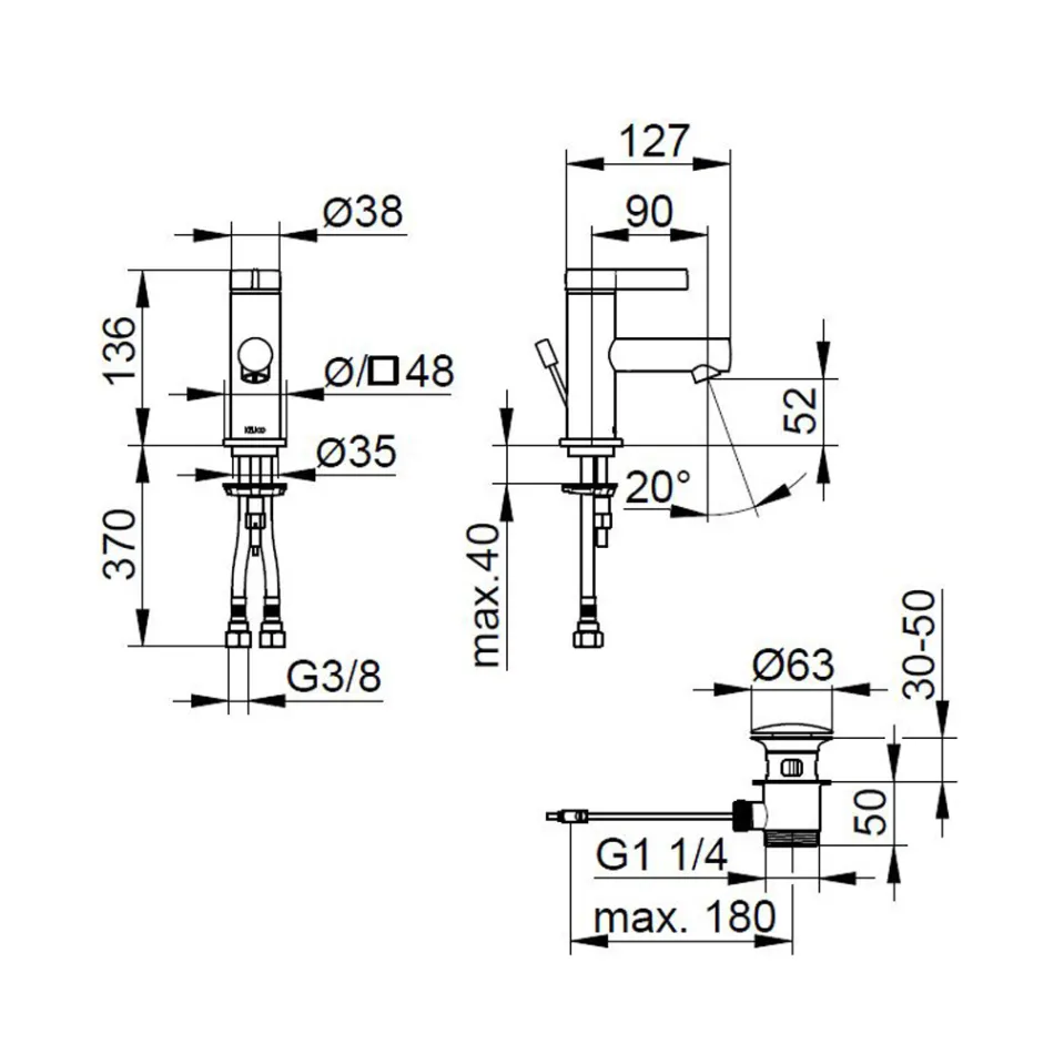 Jednopáková umyvadlová baterie Klasický design chromová mosaz - Artemisia Viadurini
