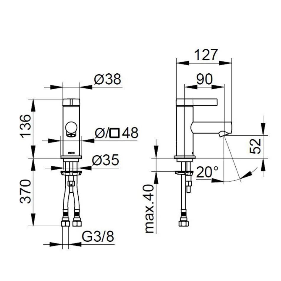 Jednopáková umyvadlová baterie Klasický design chromová mosaz - Artemisia Viadurini