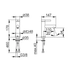 Jednopáková umyvadlová baterie Klasický design chromová mosaz - Artemisia Viadurini