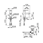 Jednopáková umyvadlová baterie s plochým designem v pochromované mosazi - Agenore Viadurini