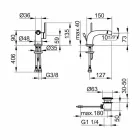 Moderní jednopáková baterie s odtokem z kovového bidetu - Pinto Viadurini
