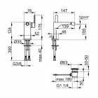 Moderní páková bidetová baterie s odtokem - Etto Viadurini