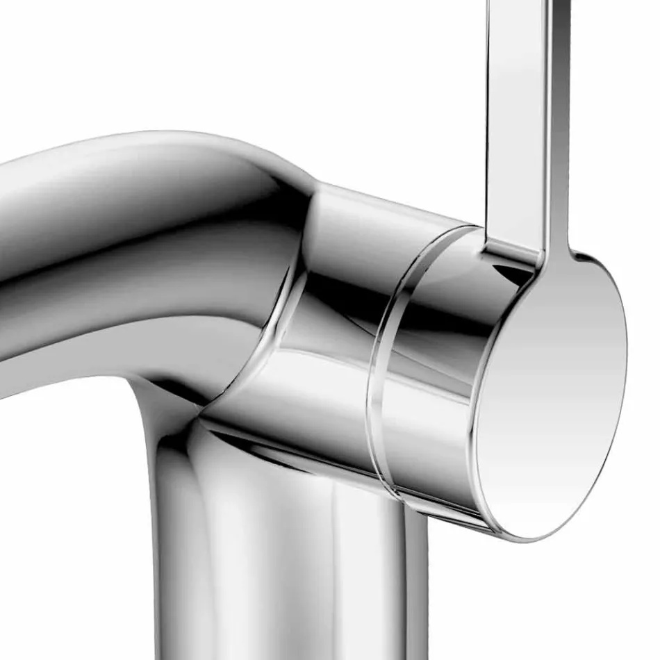 Moderní jednopáková umyvadlová baterie s odtokem z kovu - Pinto Viadurini