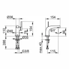 Moderní jednopáková baterie pro umyvadlo bez odtoku z kovu - Pinto Viadurini