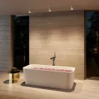 Moderní páková baterie pro vanu z chromovaného kovu - Girino Viadurini