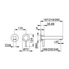 Nástěnná jednopáková umyvadlová baterie Square Design - Erik Viadurini