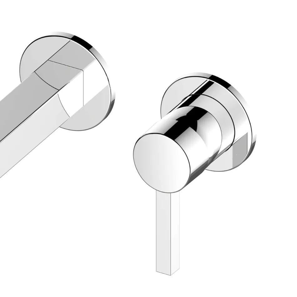 Nástěnná jednopáková umyvadlová baterie Square Design - Erik Viadurini