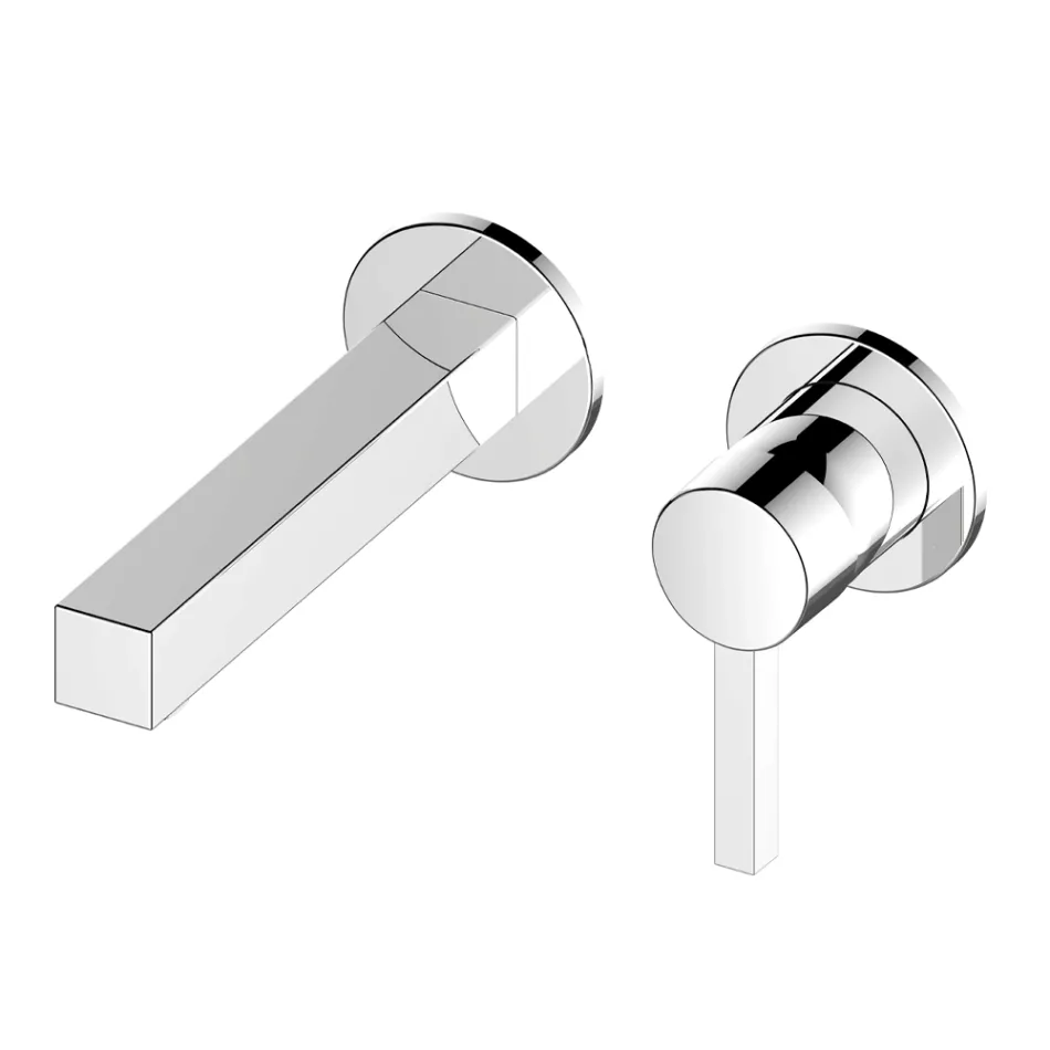 Nástěnná jednopáková umyvadlová baterie Square Design - Erik Viadurini