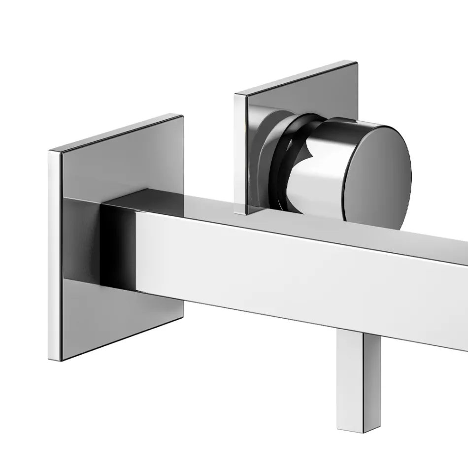 Jednopáková nástěnná umyvadlová baterie z mosazi - Erik Viadurini